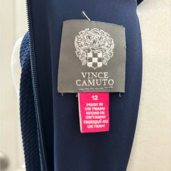 Vince Camuto Navy Sheath Dress 12 - Picture 7 of 8